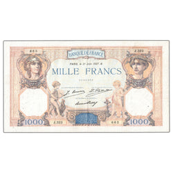 France 1927 1000 Francs P #79a - VF (pinholes)