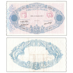 France 1932 500 Francs P #66l - VF+ (staple hole)