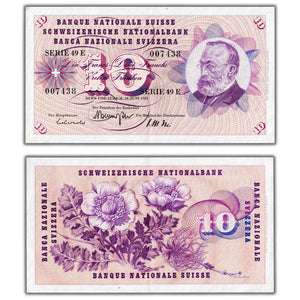 SOLD Switzerland 1967 10 Francs Note P #45m (3)