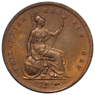 SOLD Great Britain 1855 1 One Penny Coin - Old Cleaning