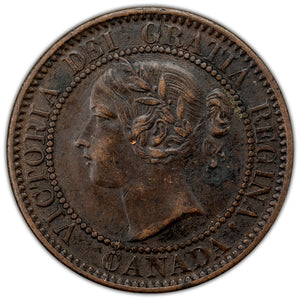 SOLD Canada 1859 Narrow 9 1 Large Cent Coin - Extra Fine