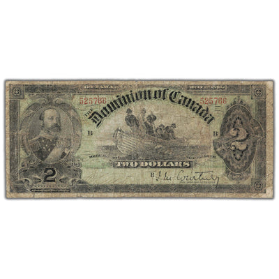 SOLD $2 1897 Dominion of Canada Note Courtney DC-14b