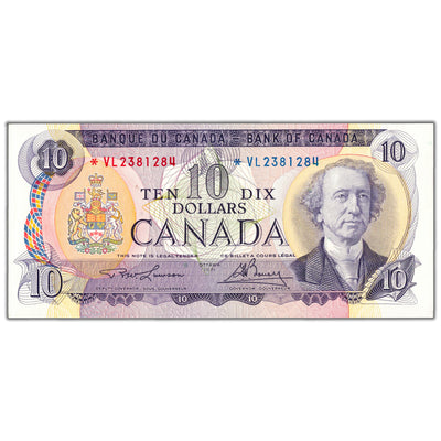 $10 1971 Bank of Canada Note *VL Replacement Prefix BC-49cA - AU/UNC