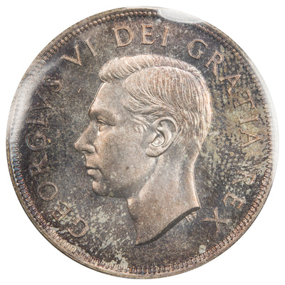 Canada 1949 $1 Silver Dollar Coin - ICCS MS-66