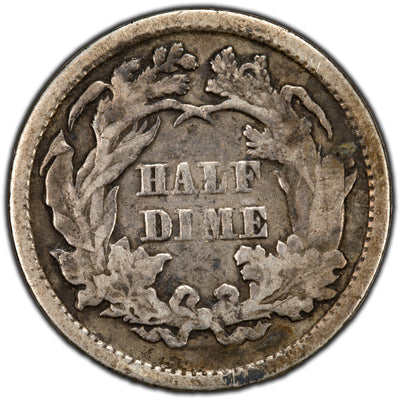 United States 1872 Seated Liberty Half Dime Silver Coin