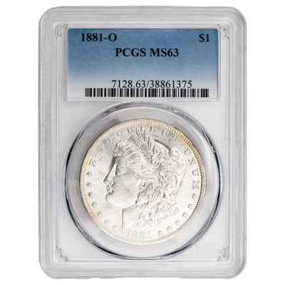 SOLD United States 1881-O $1 Morgan Silver Dollar Coin - PCGS MS-63