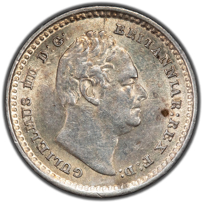 SOLD Great Britain 1834 1 1/2 Pence Silver Coin - Reverse Small Scratch