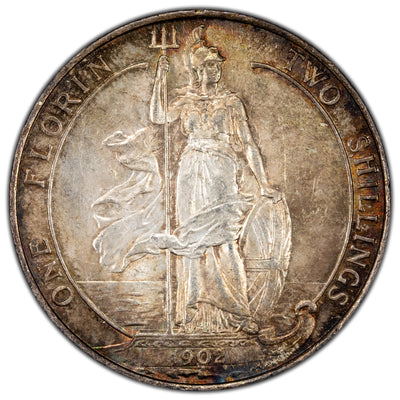 Great Britain 1902 Florin Silver Coin - Choice Uncirculated