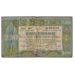 Netherlands 1927 2 1/2 Gulden Note P #20 - Circulated