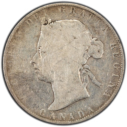 Canada 1899 Small 9's 50 Cents Half Dollar Silver Coin - Good +