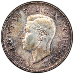 SOLD Canada 1945 25 Cents Quarter Silver Coin - MS-62