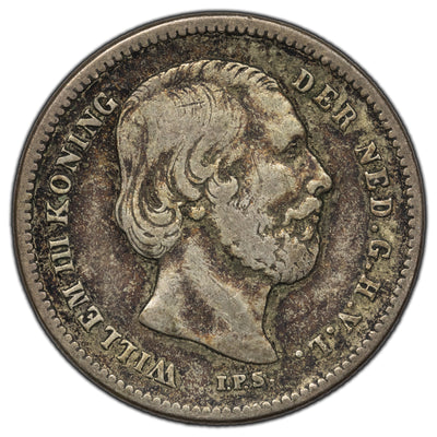 SOLD Netherlands 1889 25 Cents Silver Coin KM #81 - Scarcer Issue