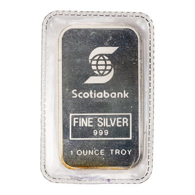 SOLD Engelhard Scotiabank 1oz .999 Fine Silver Bar - Sealed