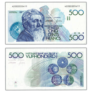 SOLD Belgium ND (1982-98) 500 Francs Note P #143 - AU