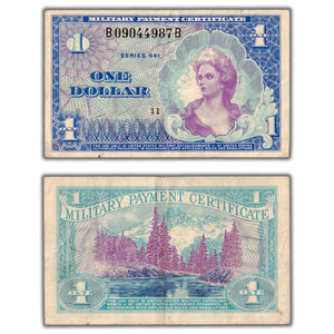 SOLD United States 1968 Series 661 Military Payment Certificate $1 One Dollar Note P #M68