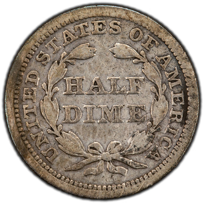 United States 1853 Arrows Seated Liberty Half Dime Silver Coin