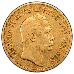 SOLD Germany Hesse-Darmstadt 1875-H 10 Ten Mark Gold Coin