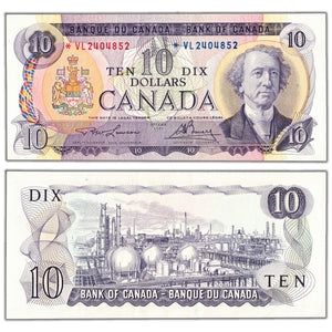 SOLD $10 1971 Bank of Canada Note *VL Replacement Prefix BC-49cA - EF