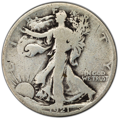 United States 1921-S 50 Cents Half Dollar Silver Coin