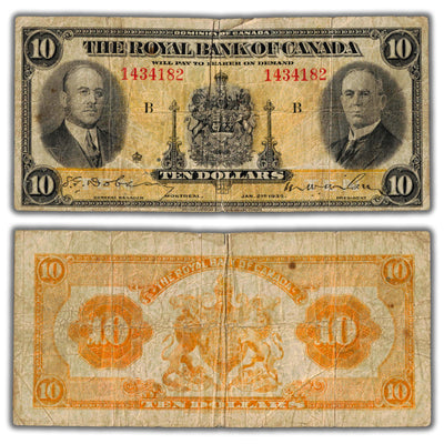 $10 1935 Royal Bank of Canada Chartered Note CH #630-18-04a