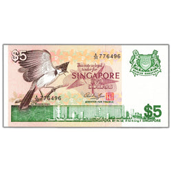 Singapore ND (1976) $5 Five Dollars P #10 - Ch UNC