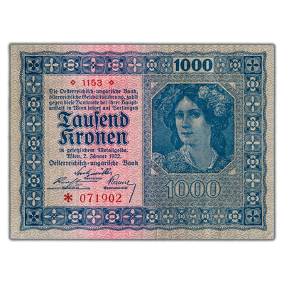 SOLD Austria 1922 1000 Kronen Note P #78