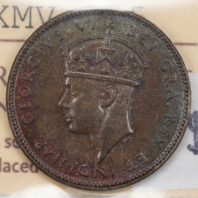 Newfoundland 1944 1 One Small Cent Coin - ICCS MS-62 Trace Red