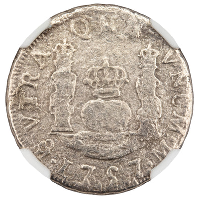 SOLD Mexico 1757 Mo M 1 Real Silver Coin - NGC Genuine - El Cazador