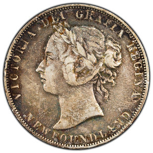 SOLD Newfoundland 1896 50 Cents Silver Coin - VF-20