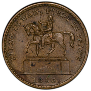 SOLD United States 1863 Civil War Token - First in War, First in Peace