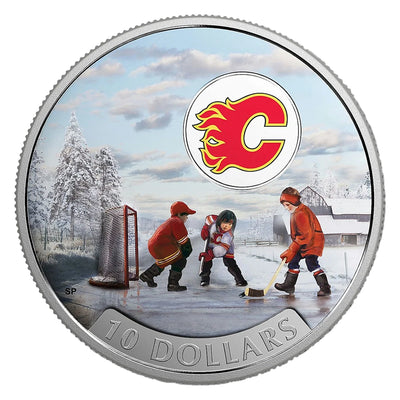 2017 Canada $10 Passion to Play: Calgary Flames .9999 Fine Silver Coin