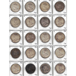 SOLD Lot of 20 Canada 1935/36 $1 Silver Dollar Coins - Retail $757