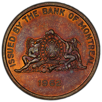 Canada 1962 Province of Quebec Numismatic Association Medal Issue By BMO