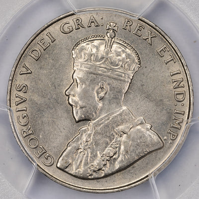 Canada 1924 5 Cents Nickel Coin - PCGS MS-63