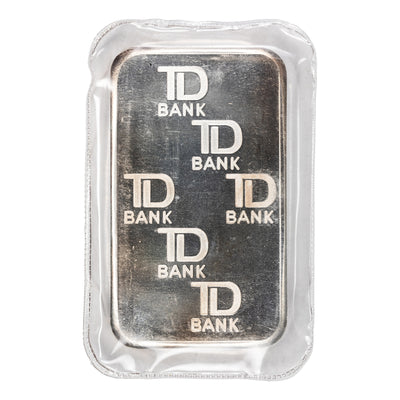 SOLD Johnson Matthey JM TD Bank 5oz .999 Fine Silver Bar - Sealed