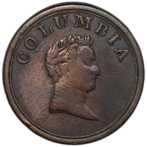 SOLD Columbia C. 1820's Farthing Token - Cleaned