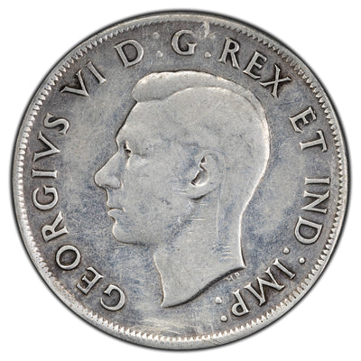 SOLD Canada 1945 $1 Silver Dollar Coin - Key Date - Cleaned/Filler