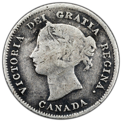 SOLD Canada 1875-H Small Date 5 Cents Silver Coin - aVG (light bend)