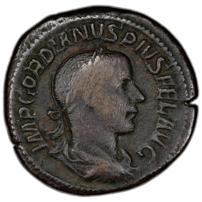 Ancient Rome Imperial AD 244 Gordian III AE Sestertius 22.8gr RIC 335