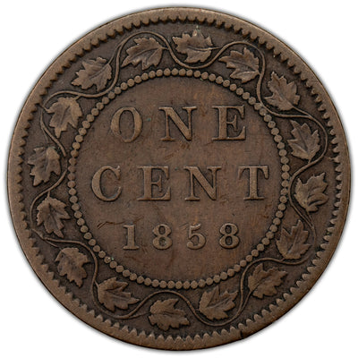 SOLD Canada 1858 1 Large Cent Coin First Year of Issue! - Very Good