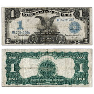 United States 1899 $1 "Black Eagle" Silver Certificate Note - F/VF