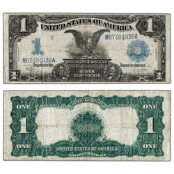 United States 1899 $1 "Black Eagle" Silver Certificate Note - F/VF