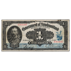 $1 1920 Government of Newfoundland Note NF-12b - Net Fine
