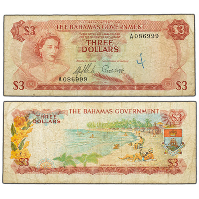 Bahamas 1 Dollar 1974 P#35a F