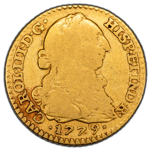 SOLD Spain 1779 M PJ 1 One Escudo Gold Coin