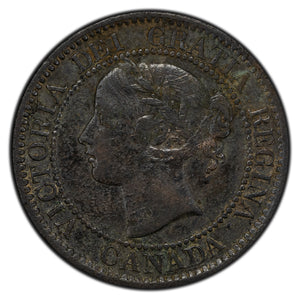 SOLD Canada 1858 1 Large Cent Coin - First Year of Issue - Corrosion
