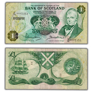 SOLD Scotland 1971 1 One Pound Note P #111a