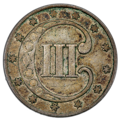 SOLD United States 1853 3 Three Cents Silver Coin