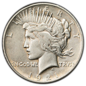 SOLD United States 1921 $1 Peace Dollar Silver Coin - Rim Issues