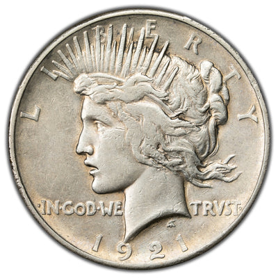 SOLD United States 1921 $1 Peace Dollar Silver Coin - Rim Issues